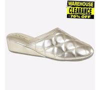 Dunlop Sybil Mule Comfort Invernali Donna Trapuntate Oro