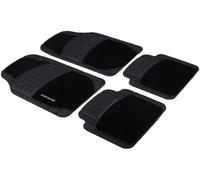 Dunlop Tappetini auto - 4 pezzi - 2 tappetini auto 65 x 41 cm - 2 tappetini auto 41 x 40 cm - adatto per ogni auto - PVC/poliestere - nero
