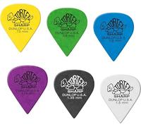 Dunlop Tortex - Plettri per chitarra Sharp, confezione da 12 pezzi (2 per ogni calibro)