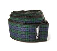 DUNLOP - Tracolla Jacquard Black Watch Plaid per chitarra e basso, finiture in vera pelle, resistente fino a 90 kg (D6731)