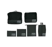 Dunlop Travel - Set organizer da viaggio da 6 pezzi, con chiusura lampo, organizer per bagagli per vestiti e accessori, grigio, nero o blu