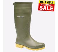 Dunlop Universale Uomo Durevole Protezione Stivali IN Gomma Wellington Verde