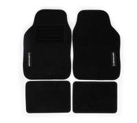 Dunlop Tappetini Auto Set 4 pezzi Anteriori e Posteriori Universali Gomma/Moquette Nero