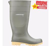 Dunlop Wellington Verde Da Uomo Slip On In Gomma