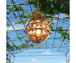 DUNMW Lampada a sospensione vintage Lampada da soffitto impermeabile per esterni Lampadario a sospensione in vetro in alluminio Illuminazione per portico, corridoio, villa, cortile, vigneto, E27