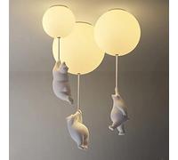DUNMW Plafoniera a LED a palloncino creativo con ciondolo a forma di orso polare Lampadario da soffitto per camera da letto per bambini adorabile per camera da letto, camera dei bambini
