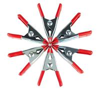 Dunnet Tools 6 morsetti a molla in metallo, grandi clip multiuso con punte rivestite in gomma, per lavorazione del legno, artigianato, campeggio, fai da te, fotografia, teloni, modellismo e bancarelle
