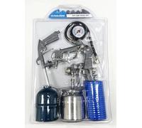 Dunnet Tools Kit di accessori per compressore d'aria, set da garage da 5 pezzi con tubo ad aria, pistola per soffiaggio, gonfiaggio pneumatici e raccordi, per utensili ad aria compressa, pompa per