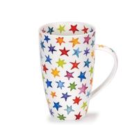 Dunoon bone china mug with Starburst design in Henley shape