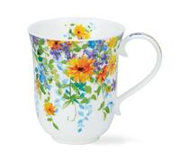 Dunoon Braemar - Tazza in porcellana fine, motivo floreale, 0,33 l, colore: Giallo