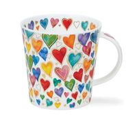 Dunoon Cairngorm Dazzle - Tazza da 0,48 litri, motivo: cuori