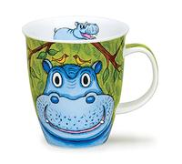 Dunoon Nevis Go Wild Crazy Animal - Tazza in porcellana inglese - Ippopotamo