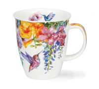 Dunoon Nevis - Tazza in porcellana fine, 0,48 l, motivo: colibrì, colore: Giallo