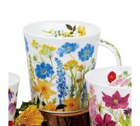 DUNOON Tazza Cairngorm Cottage Border Con Fiori Blu Formano