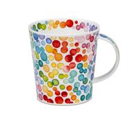 DUNOON Tazza Cairngorm Lots of Spots 0,48 l Fine Bone China China 480 ml tazza da caffè moderna con design a cuore colorato, di alta qualità, lavabile in lavastoviglie