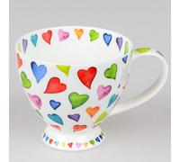 Dunoon Tazza Forma Skye Cuori Caldi Per 450Ml Bianco Colorato Formano