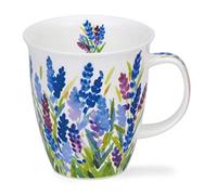 Dunoon - Tazza in porcellana fine, a forma di Nevis, realizzata in Inghilterra, lavabile in lavastoviglie e adatta al microonde - Prato (lavanda)