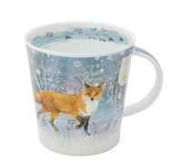 Dunoon - Tazza in porcellana fine, collezione Moonbeam Winter Wildlife, made in England Volpe