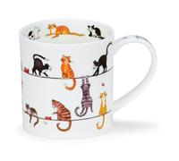 Dunoon Tazza Live Wires Gatti Henkelbecher Orkney 0,35 L Fine Bone China