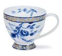 Dunoon Tazza Skye Su Piede Delft Blue Rose Per 450ml Bianco Colorato Formano