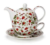 Dunoon Tea for One Set Dovedale Strawberries - Bone China, Servizio da tè, Teaware, 0,5 L