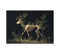 DunPei Poster con animali Cerf abstrait Decorazione Murale Camera da Letto Cucina Quadri Moderni Soggiorno Grafica Immagini Wall Art(nero)-70x100cm Non incorniciato
