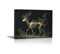 DunPei Poster con animali Cerf abstrait Decorazione Murale Camera da Letto Cucina Quadri Moderni Soggiorno Grafica Immagini Wall Art(nero)-60x90cm Incorniciato