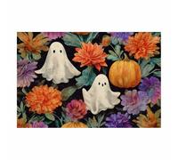 DunPei Tela Halloween per Pareti Ghost zucca Stampa con atmosfera misteriosa, perfetta per decorare il soggiorno, l'ingresso o l'ufficio a ottobre(Bianco111)-50x70cm Non incorniciato