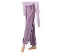 DUNSBY Pantalone Donna Elegante Pantaloni da Danza Moderna Donna, Pantaloni Lunghi con Elastico in Vita, Costumi Classici for la Pratica dello Yoga, Abbigliamento Casual Quotidiano(Red,M)