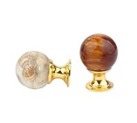 DUNSBY Pomelli per Mobili Resin Handle Amber Shell Tiger Eye Gold Cabinet Pull Drawer Door Window Kitchen Furniture(Amber-1pc)