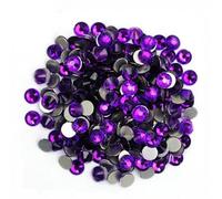 DUNSBY Strass Termoadesivi per Tessuti Strass Viola Freddi for Nail Art Cristalli Non hotfix Strass in Vetro con Retro Piatto for Artigianato(SS30 288Pcs)