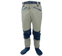 DUNSBY Waders Pesca Pantaloni da trampoliere Traspiranti Impermeabili a 4 Strati in Vita Stockingfoot Wader durevoli for Abbigliamento da Kayak da Pesca a Mosca(Light Green Black,XXL)