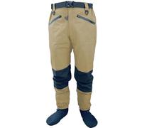 DUNSBY Waders Pesca Pantaloni da trampoliere Traspiranti Impermeabili a 4 Strati in Vita Stockingfoot Wader durevoli for Abbigliamento da Kayak da Pesca a Mosca(Khaki,XL)