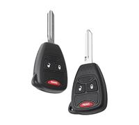 DUNSIHUI 2 pezzi portachiavi auto senza chiave Flip Entry telecomando OHT692427AA 3-btn compatibile con Ram Commander Compass Grand Cherokee Liberty Patriot Wrangler Sebring Aspen Durango KOBDT04A