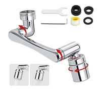 DUNSOO 1440° Prolunga Rubinetto, Multifunzionale Estensore Aeratore per Rubinetto, Adattatore Braccio Robotico Girevole per Lavello da Bagno, Lavello da Cucina