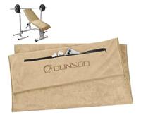 DUNSOO Asciugamano fitness I 120 x 50 cm I asciugamano sportivo in microfibra con tasca con cerniera per palestra e allenamento, asciugamano da palestra (cammello)