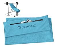 DUNSOO Asciugamano fitness I 120 x 50 cm I asciugamano sportivo in microfibra con tasca con cerniera per palestra e allenamento, asciugamano da palestra (blu marino)