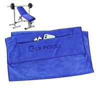 DUNSOO Asciugamano Palestra,Asciugamani Microfibra,Super Assorbente Telo Palestra, Con Tasca Con Cerniera, Per Esercizi Di Fitness, Yoga, Sport Al Chiuso e All'Aperto (120x50cm)