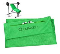 DUNSOO Asciugamano Palestra,Asciugamani Microfibra,Super Assorbente Telo Palestra, Con Tasca Con Cerniera, Per Esercizi Di Fitness, Yoga, Sport Al Chiuso e All'Aperto (120x50cm)