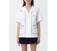 DUNST Camicia casual i cotone con ricami S Bianco