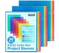 Dunwell cartelline trasparenti per documenti, buste in plastica da 21,6 x 27,9 cm per la protezione dei documenti, l'archiviazione, l'archiviazione e l'organizzazione (confezione da 36 pezzi