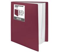 Dunwell Raccoglitore con buste in plastica, 60 tasche (1 confezione, rubino) - Libro di presentazione, 8,5 x 11 cartellina con protezioni trasparenti per foglio, mostra documenti da 120 pagine,