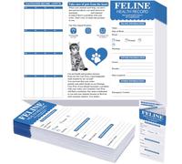 Dunzoom 25 cartelle cliniche per gatti Libro dei vaccini per gatti Scheda di registrazione delle vaccinazioni per gatti pieghevole per vaccini per gatti Record di salute per gatti