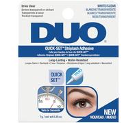 DUO, Adesivo trasparente per ciglia finte Quick-Set Striplash da 7g, colore bianco, diventa trasparente quando si asciuga, per tutto il giorno, per fissare strisce di ciglia e ciuffi singoli, funziona in pochi secondi, resistente all'acqua, vegan-friendly, cruelty free