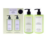 Duo di lozione per mano spaziale di bellezza - Limen e mandarino di Beautyspace per unisex - 2 PC 11,8 once Lozione a mano da 11,8 once di lavaggio a