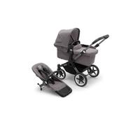 Duo Donkey 5 Mono Navicella e Passeggino Telaio Graphite, Tessuti e Cappottina Grey Melange - Bugaboo