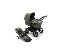 Duo Donkey 5 Mono Navicella e Passeggino Telaio Nero, Tessuti e Cappottina Forest Green - Bugaboo