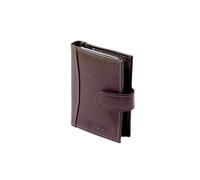 DUO DUFFEL Premium Genuine Leather Credit Card Holder with RFID Protection and 20 Card Slot, marrone scuro, 1, Casual