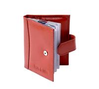 DUO DUFFEL Premium Genuine Leather Credit Card Holder with RFID Protection and 20 Card Slot, marrone, 1, Casual