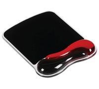 Duo Gel Onda Ergonomico Mouse Tappetino, Rosso/Nero - 62402